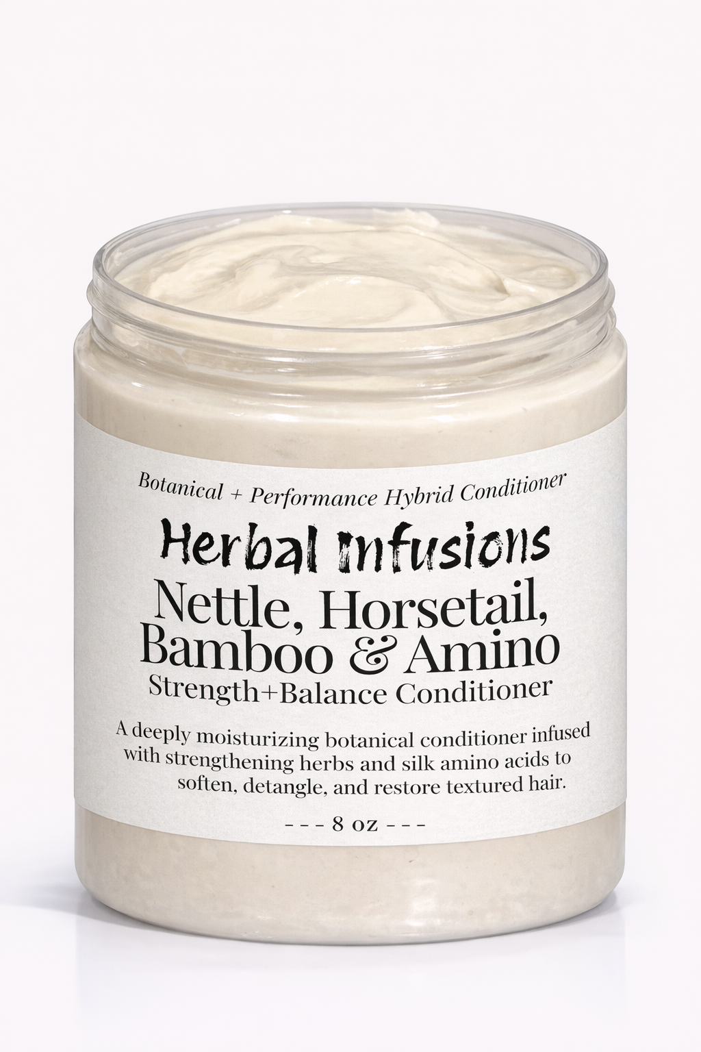 Herbal Infusions- Nettle, Horsetail, Bamboo & Amino ( Strength+Moisture Balance Conditioner)