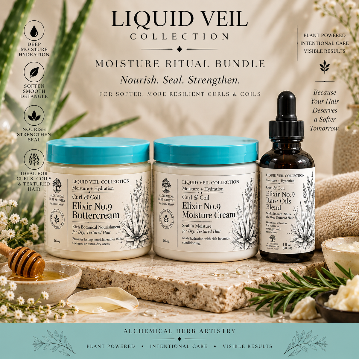 Liquid Veil™ Elixir No.9 Moisture + Seal Bundle