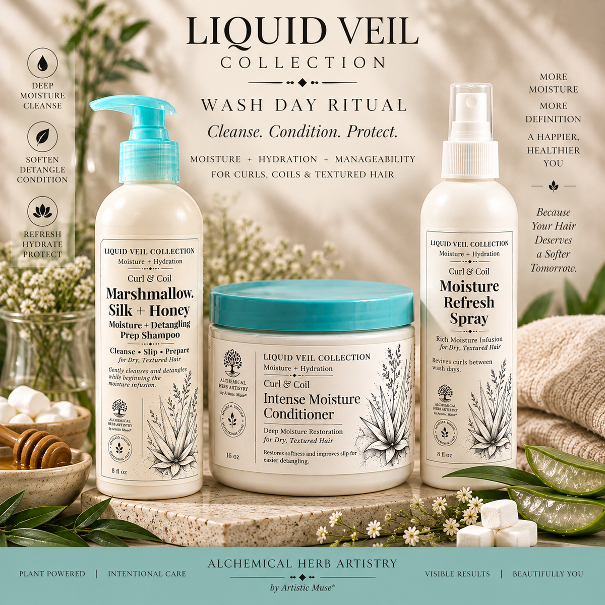 Liquid Veil™ Wash Day Bundle — Moisture + Hydration