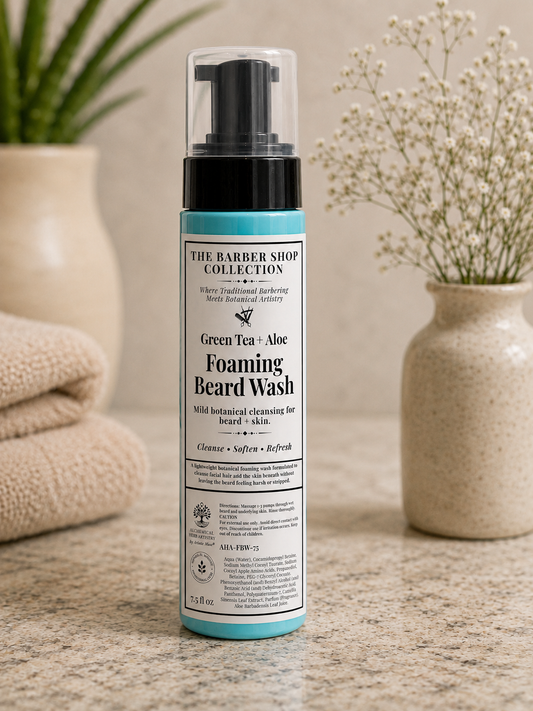 BS05-Green Tea+ Aloe Foaming Beard Wash