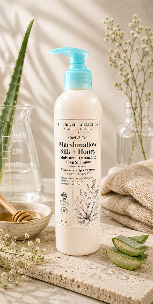 LV01- Marshmallow, Silk + Honey (Moisture + Detangling Prep Shampoo)