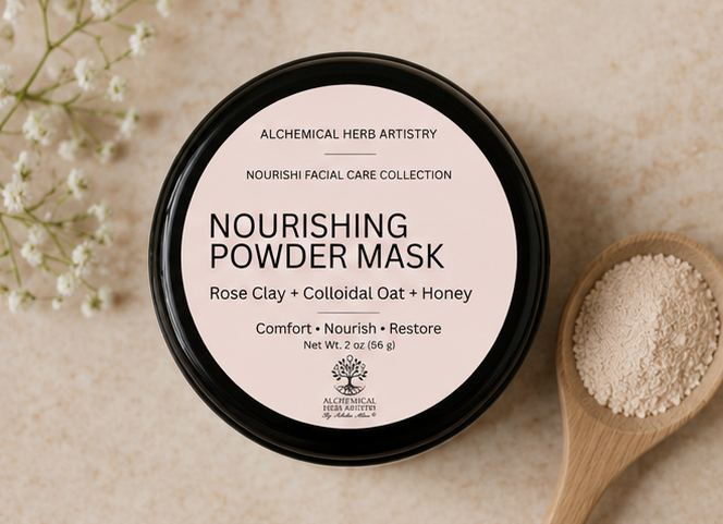 Nourishing Botanical Powder Mask (Rose Clay + Colloidal Oat + Honey)