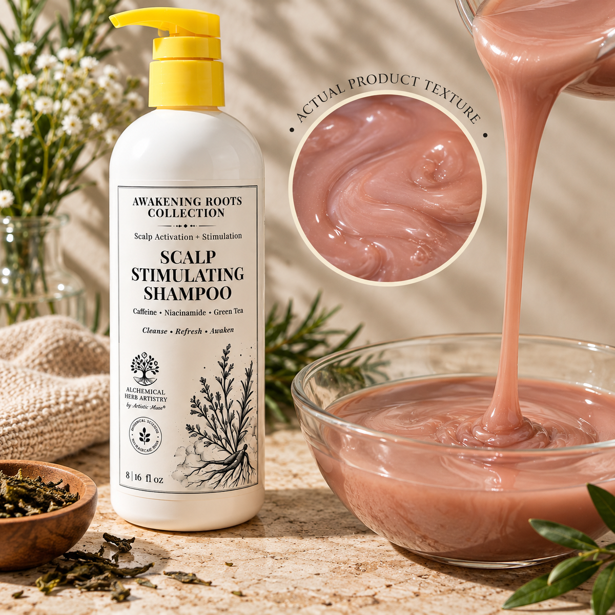 AR01-Scalp Stimulating Shampoo (Caffeine + Niacinamide + Green Tea)